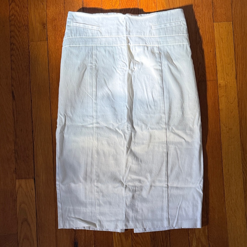 New York & Company White Pencil Skirt